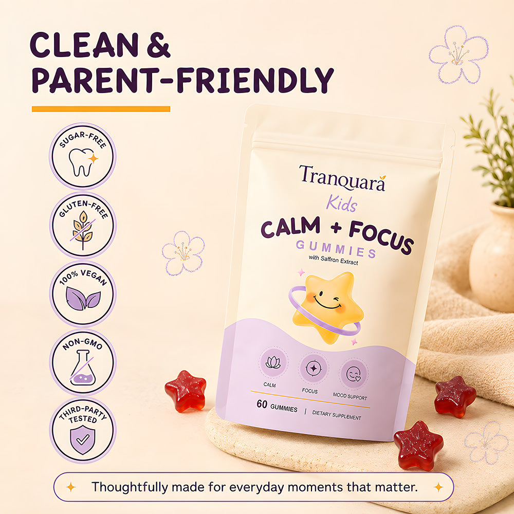 Tranquara Kids Calm + Focus Gummies