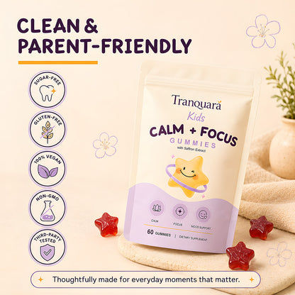Tranquara Kids Calm + Focus Gummies