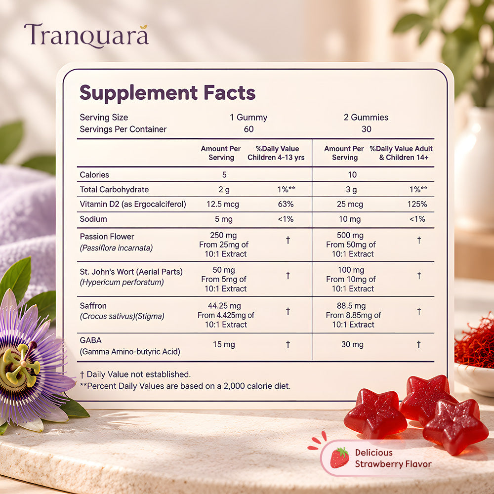 Tranquara Kids Calm + Focus Gummies