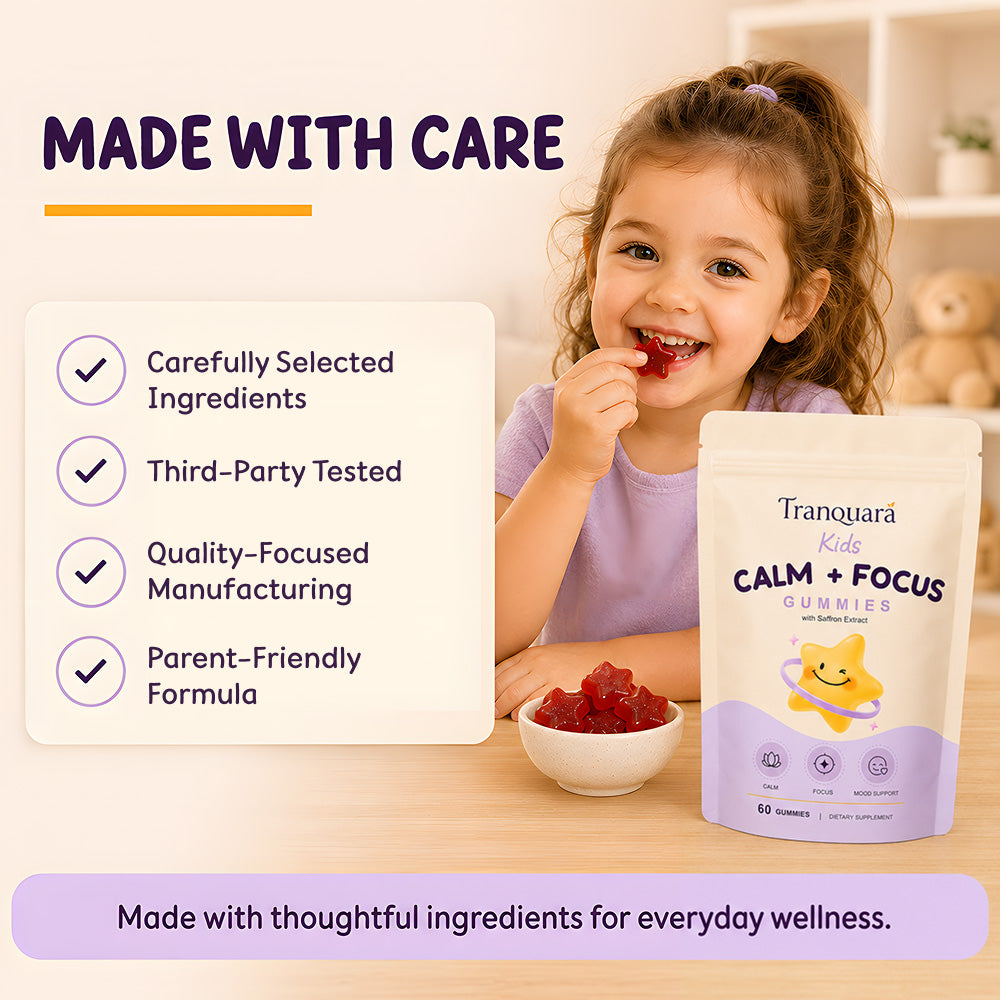 Tranquara Kids Calm + Focus Gummies